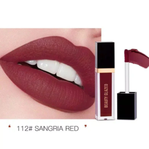 Beauty glazed matte liquid lipstick Sangria Red 112