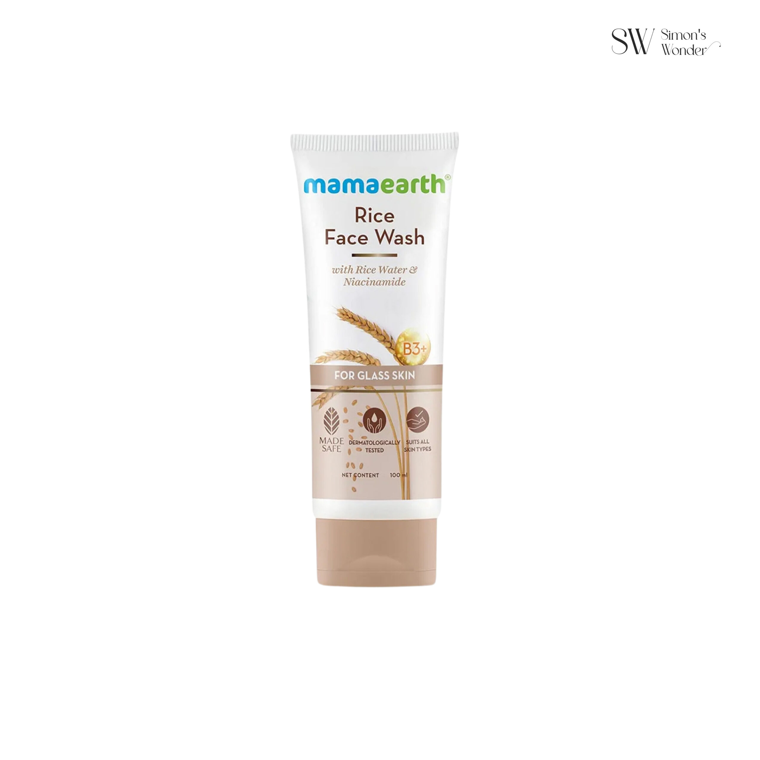 84 Mamaearth Rice Dewy Bright Face Wash – 100ml - Image 1