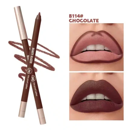 Beauty Glazed Waterproof & Long Lasting Lip Liner Pencil – B114 Chocolate
