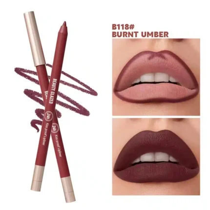Beauty Glazed Waterproof & Long Lasting Lip Liner Pencil – B118 Burnt Umber