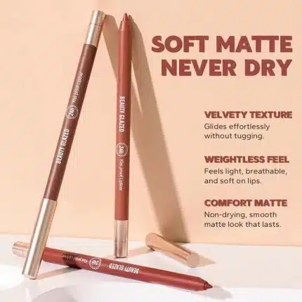 Beauty Glazed Waterproof & Long Lasting Lipliner Pencil – B115 Rose Beige