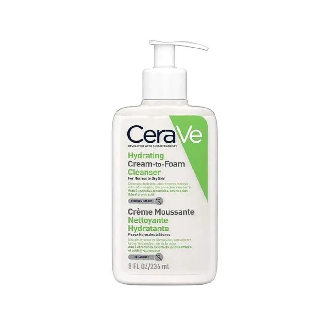 CeraVe Hydrating Cream to Foam Cleanser – 236ml CeraVe Hydrating Cream to Foam Cleanser – 236ml