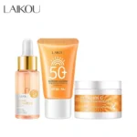 LAIKOU Vitamin C Serum 17ml, Cream 25g & Sunscreen 30g Set