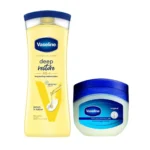 Vaseline Intensive Care Deep Restore Lotion 300ml & Petroleum Jelly 50ml Combo